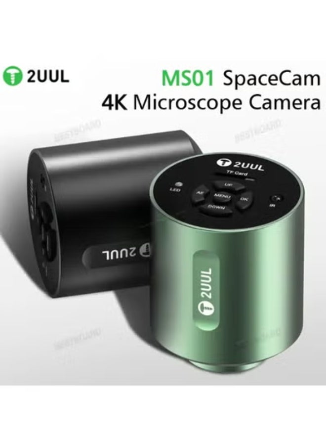 2UUL MS01 SpaceCam 4K Microscope Camera with Sony CMOS Sensor, HDMI 829MP HD Video Output, Type-C Video for Phone Repair Tools